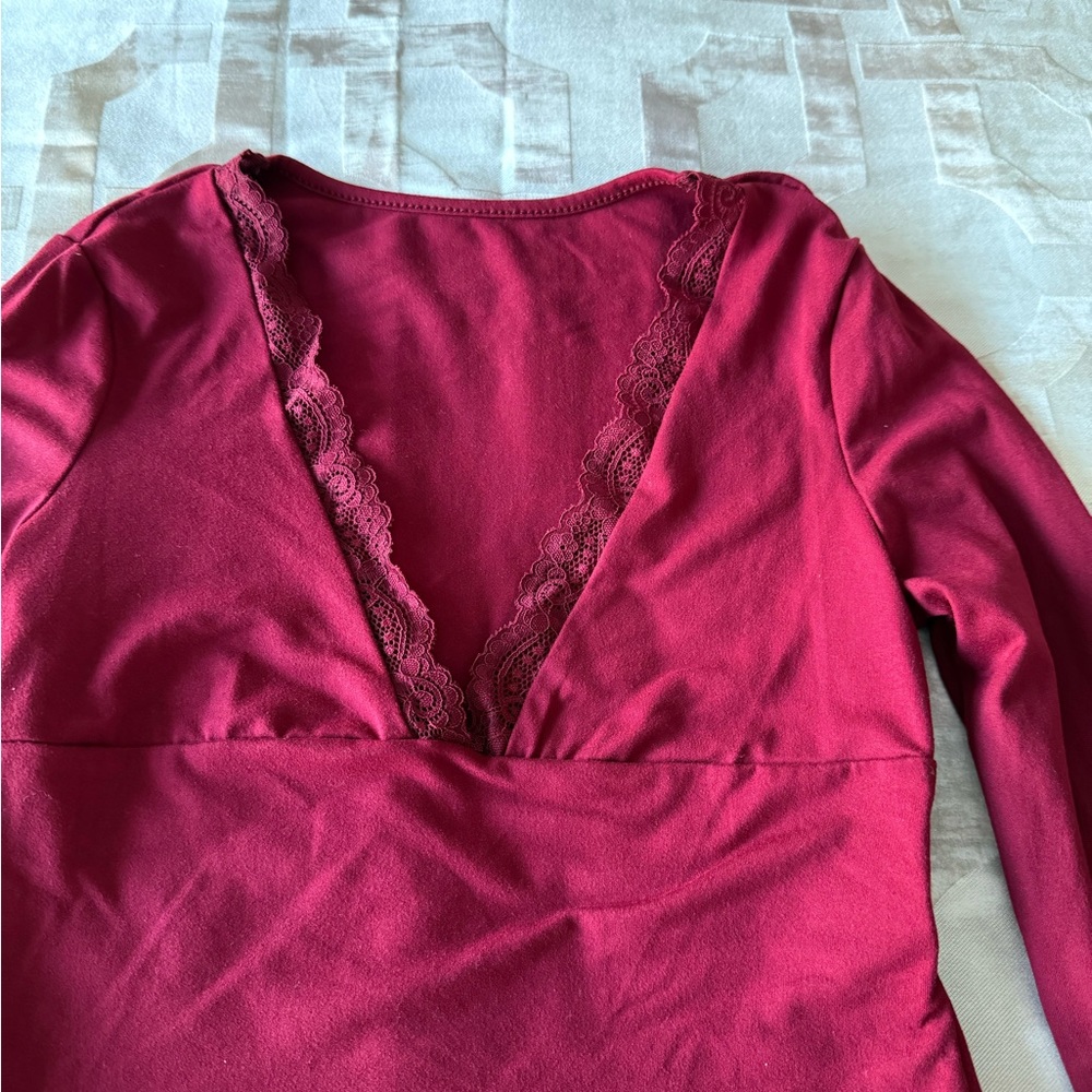 edikted long sleeve top with lace detailing